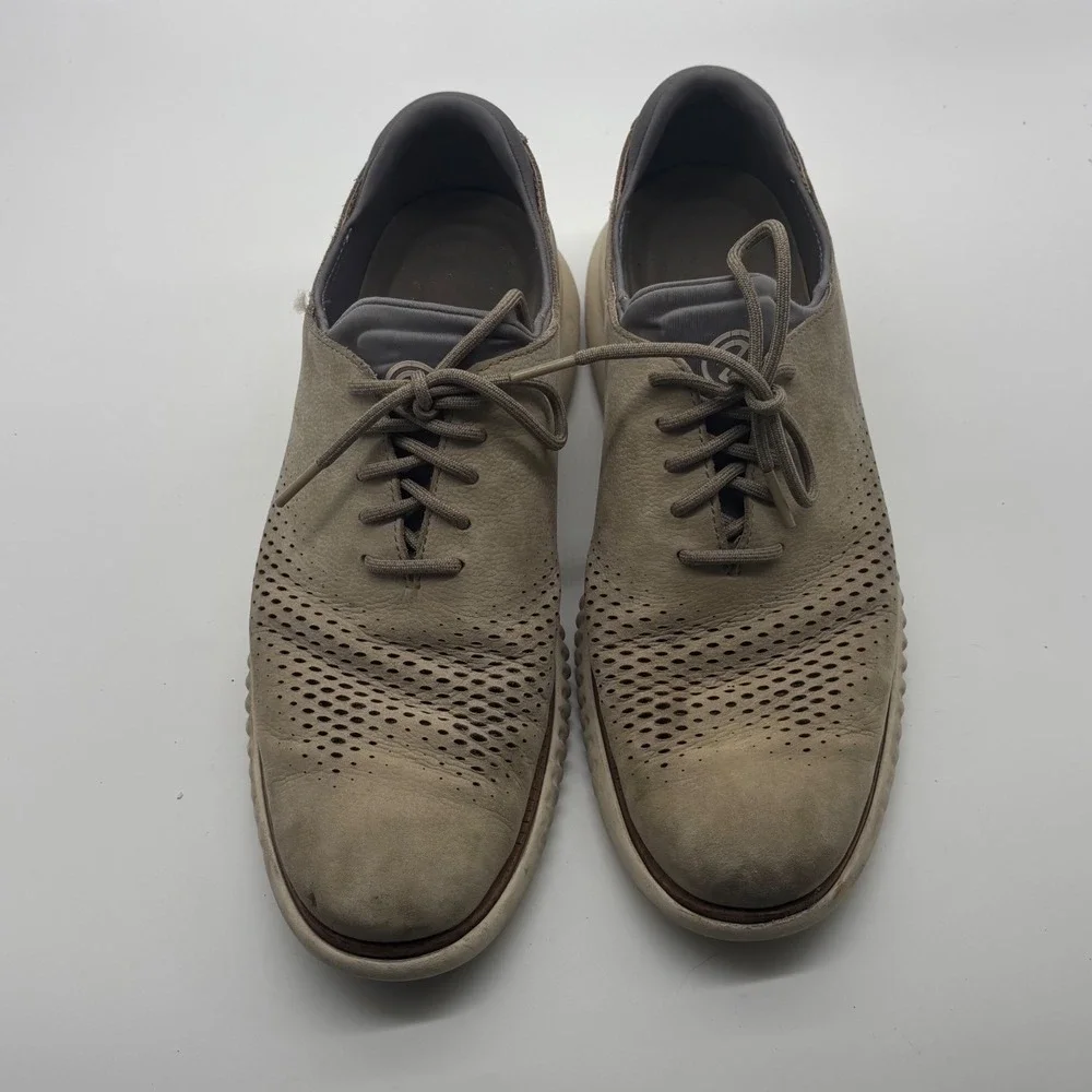 Cole Haan Zerogrand Wingtip Oxford Mens 9M Tan Leather Shoes